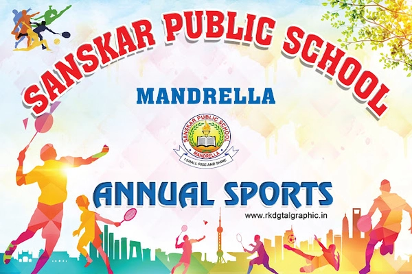 thumbnail Annual Sports Day at Sanskar Public School Flex Banner Design